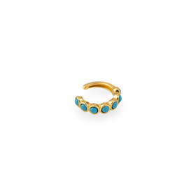 Gold-plated cuff with turquoise