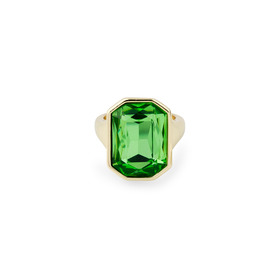 ring with green crystal