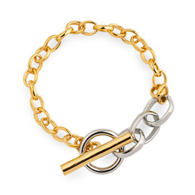chain bracelet with silver lock