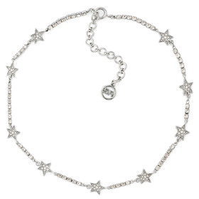 Choker necklace with crystal stars