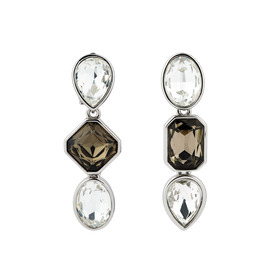Earrings with three crystals