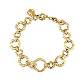 Gold-plated necklace with round links