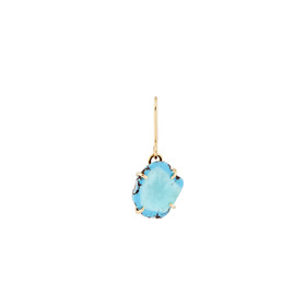 Gold emotion earring with turquoise