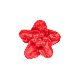 3D red flower ring