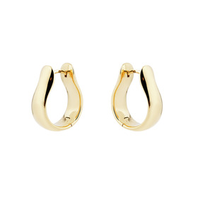Gold-plated Oyster medium earrings made of silver