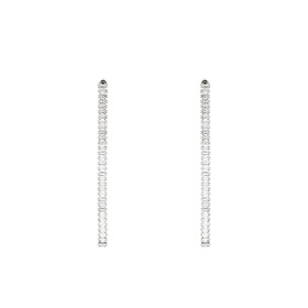 Long earrings with crystals