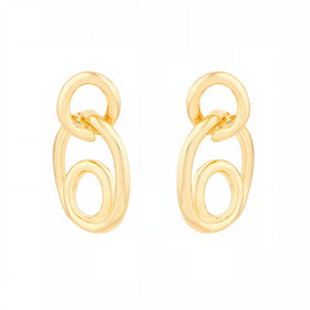Double Twisted Gold Earrings