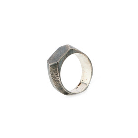 The "Extension" ring is made of silver