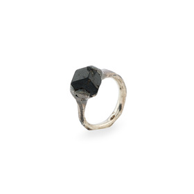 Crystal Garnet Silver Ring