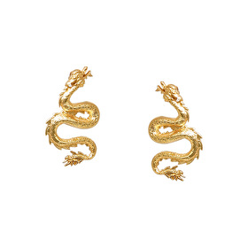 Small gold-plated dragon Earrings