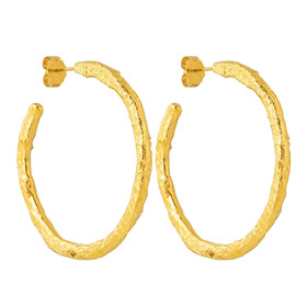 gold-plated Papua II Ring Earrings