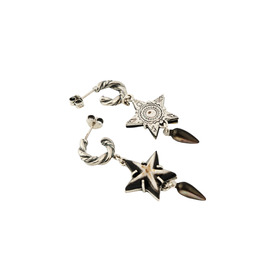 Earrings with star pendants