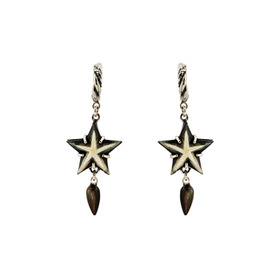 Earrings with star pendants