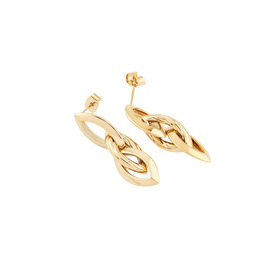 Gold-plated Elton twisted L earrings