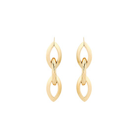 Gold-plated Elton twisted L earrings