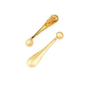 Gold-plated clips with exclamation marks