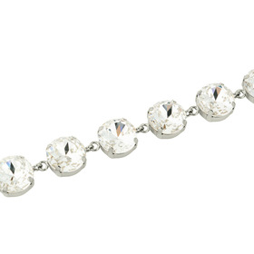A bracelet made of 7 crystals with a silver coating