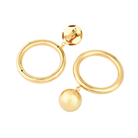 Gold-plated clips-circles