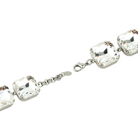 Bracelet made of 5 crystals with silver coating