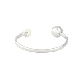 Hard Dina glass pearl bracelet with silver coating
