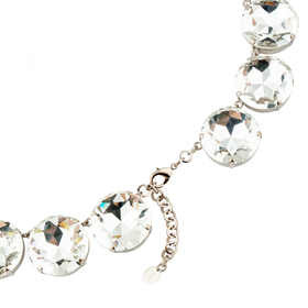 Necklace with silver crystal coating