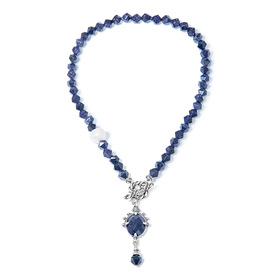 aventurine and silver necklace, from the fly me to the moon collection