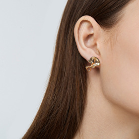 Brass Bone Earrings