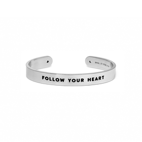 follow your heart wide bracelet
