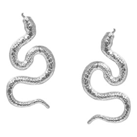 Silver-plated Snake Earrings