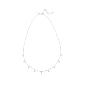 Silver-plated necklace with High line Argent crystals
