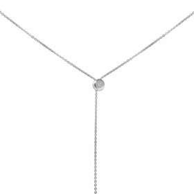 silver chain necklace with a diamond