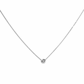 silver necklace with a diamond