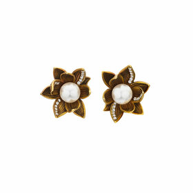 gold-plated lotus studs