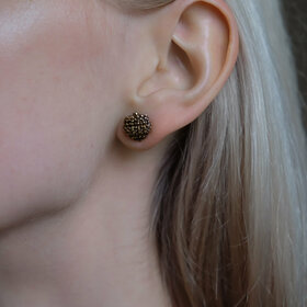 gold-plated clover studs