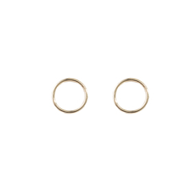 Yellow Gold Circle Earrings