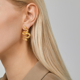 Small gold-plated dragon Earrings
