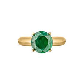 Gold-plated silver ring with malachite