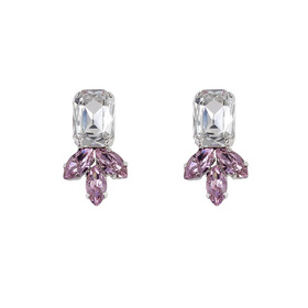 earrings with pink crystals