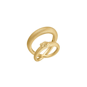 Gold-plated SERPENT snake ring