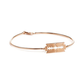 Gold-plated bracelet with an ICONIC RAZOR blade
