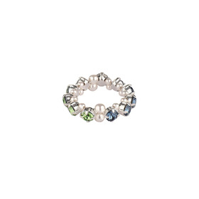 Venus Taurus ring with pearls and crystals