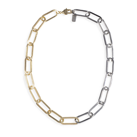 Gold-plated Bicolor Chain Necklace