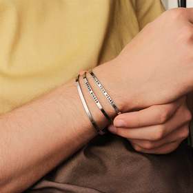 plain steel bracelet