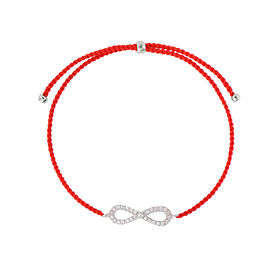Red Thread bracelet with infinity symbol