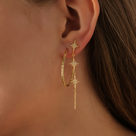 Gold-plated Amazonia Ring Earrings