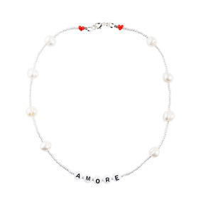 Amore necklace with pearls