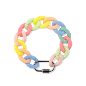 Bracelet made of colored carabiners