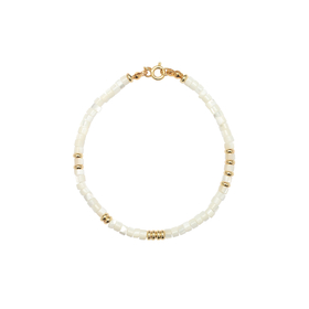 mother of pearl bracelet with gilded details