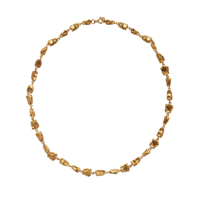 small gold-plated necklace white desert