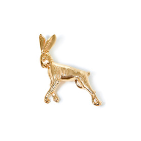 Brass Brooch Hare